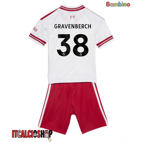 Liverpool Ryan Gravenberch #38 Seconda Maglia Bambino 2026-27 Manica Corta (+ Pantaloni corti)